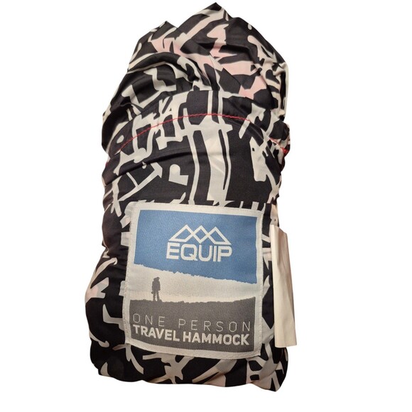 Equip One Person Travel Hammock Lightweight Portable Hammock for One Red Black - Picture 5 of 7